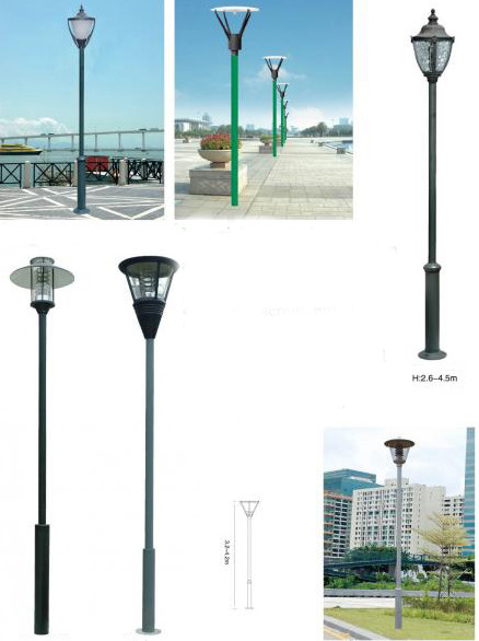 Die Cast Aluminum Residential Pole Lights Decorative Street