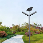 60W Courtyard Led Solar Street Lamp 60w Double Lamp Caps For Two Way Lanes