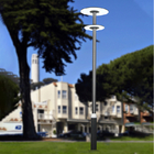 3m 4m Cast Aluminum Led Street Garden Pole Light Upper And Lower Circle IP65