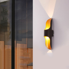 Black And White Dual Color Optional Led Double Head Luminous Aluminum Wall Lamp