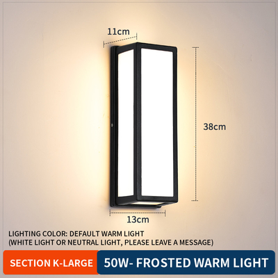 Wall Lamp 16*16*10cm Ac85-265v Sand Black 3000k/6000k Aluminum + Acrylic