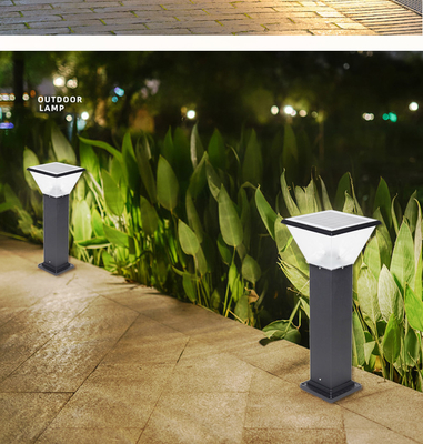 Garden Post Solar Lawn Lamps 6V/ 5.5W Polysilicon Waterproof Integrated 219x670mm