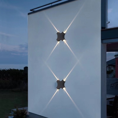 Outdoor Wall Lamp Aluminium 155x155x40MM Black 220V