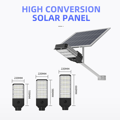 Commercial Solar Powered LED Street Lights Lamp 150W 3.2V 40000mA Battery