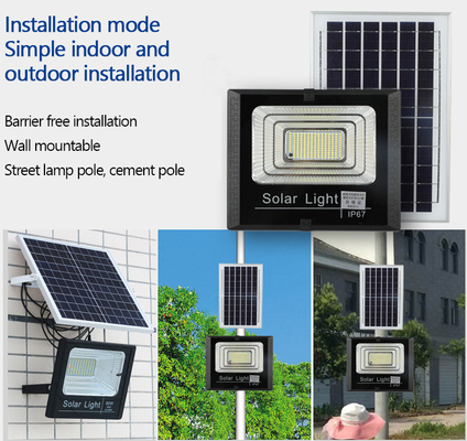 Security Exterior LED Solar Flood Lights Outdoor 45W PVC Powerful 3 Years Warranty