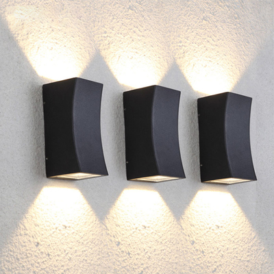 Outdoor Two 2 Way Led Wall Light Lamp Arc Design Wide Irradiation